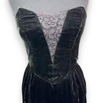 Vintage Velvet Corset Dress Lace Insert Climax by David Howard Black Size 2 Photo 1