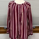 a.n.a  A New Approach NWT Ruby Striped button down long Sleeve Shirt Photo 0