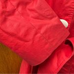 Smythe Belted Long Sleeve Collared Trenchcoat Trench Jacket Red White Button 6 Photo 2