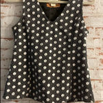 Maeve Anthropologie  Black and White Polka Dot Blouse Photo 0