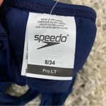 Speedo  Pro LT Navy Blue One Piece Swimsuit - Size 8 / 34 Photo 3