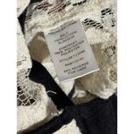 Issi  Cream Lace Cardigan Black Trim Button‎ Down Long Sleeve Elegant Photo 12