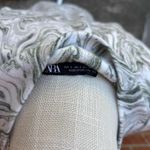 ZARA  Top Size S Long sleeved Khaki Green Cream Marble Print Mock/turtle Neck  Photo 5