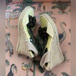 Gap NEW Vintage Women’s Striped Floral Espadrille High Heel Wedges Size 9M Photo 8