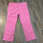 Pilcro  Yaya Mid-Rise Crop Flare‎ Bubble Gum Pink Jeans Size 33 EUC Denim Stretch Photo 3