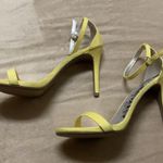 Brash Yellow Suede Heel Photo 0