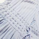 Point Sur Light Blue Linen Blend Knit Maxi Dress Sleeveless Drawstrings Size M Photo 7