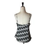 Diane Von Furstenberg  Shirt Women Medium‎ Black White Geometric Cami Tank Top Photo 1