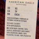 American Eagle  Reversible Chill Blue Floral‎ Cropped Oversized Puffer Size XS Photo 5