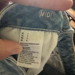 American Eagle distressed light wash size 4 midi shorts Photo 2