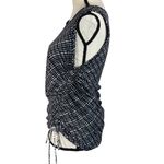 Athleta  Medium Vichy Side Scrunch Swim Rashguard Sleeveless Abstract Quick-Dry Photo 5