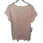 Eddie Bauer  Concourse Short Sleeve‎ Tunic Women's Size M Peach Vee Neck NWT Photo 0