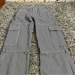 Edikted  pin stripe cargo wide leg pants size small Photo 1