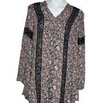 Knox Rose  Swing Tunic Top Mixed Print Size Small Mini Dress Boho Photo 0