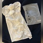 SheIn *NWT*  Haute White 3D Rosette Cut Out Tube Lace Dress Photo 6