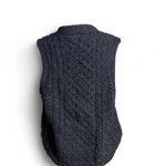 Carraigdonn 100% Pure Wool Sweater Vest Made in Ireland Preppy Dark Academia Gray Size L Photo 3