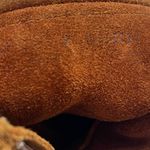 Minnetonka Double Fringe Suede Moccasin Booties Leather Brown Women’s 9 Zip Up Photo 6