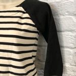 J.Crew  XXS Black & White Raglan Sailor Stripe Top Photo 2