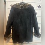 Y2K Reversible Shearling Jacket Black Size 10 Photo 3