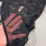 Victoria's Secret NEW  Black Lace Sheer floral Teddy Bodysuit Small S Glitter Photo 5