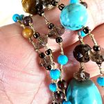 Turquoise and red tigers eye long Necklace Photo 11