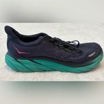 Hokas Clifton 8‎ Running Sneakers Navy Blue Teal Pink Photo 9