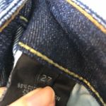 Vince Dylan Skinny Jeans Distressed Dark Crimson Wash Photo 5