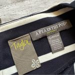 A pea in the pod Taylor step stripe floral burgundy blue size small dress Photo 5