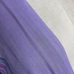 YOA Floral Scarf Shawl Wrap Fringe Mandala Pattern FLAWS Women 62" x 44" Boho Purple Photo 4