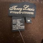Vintage Terry Lewis Classic Luxuries Brown Metallic Wool Blend V Photo 4