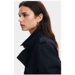 Desigual  Vilma Cotton Twill Trench Coat - Blue - Medium (new) Photo 4