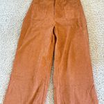 Caramel Brown Corduroy Pants Women’s M High Waist Wide‎ Leg new Size 6 Photo 2