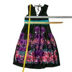 Desigual Green Dress Sleeveless V Neck Floral Skirt Wide Sash Size 40 US Medium Photo 7