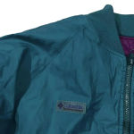 Columbia VINTAGE Women's Medium Purple/Teal Reversible Puffer Bomber Jacket Photo 3