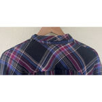 Free People Nordic Day Side Lace Up Flannel Top Shirt Tunic M Oversized Cabin Photo 5