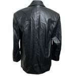 ZARA  NWT Faux Leather Double Breasted Blazer Black Women’s Size Small Photo 5