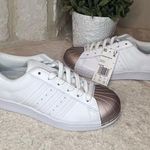 Adidas Original superstar white on white rose gold steel toe sneakers sz 6 Photo 0