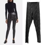 Commando Faux Leather Legging with Control Gray Snake Print Size Small Photo 1