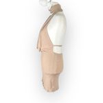 Aya Muse Tipo Mini Dress Women's Small Beige Cowl Neck Open Back Halter $650 Tan Photo 3