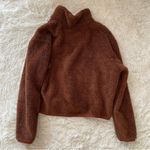 Girlfriend Collective Brown Teddy Jacket Quarter-Zip Photo 2