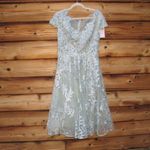 Mac Duggal 20978 Green Embroidered Cap Sleeve A Line Dress Photo 5