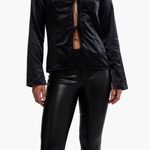 Free People  Midnight Satin Tie-Front Robe Photo 0