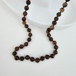 Smoke Tea Quartz Crystal Beaded Long Necklace 30" Brown Photo 2