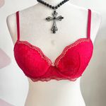 Victoria's Secret Victoria’s Secret Dream Angels Bra 34C‎ Red Lace Romantic Y2K Lingerie Photo 1