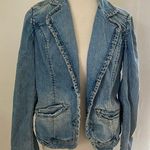 Vintage y2k boho coastal cowgirl Light Blue Jean Jacket size M Size M Photo 0