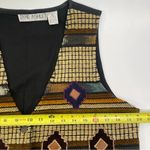 Jane Ashley Vintage 90s Vest  Medium Aztec Western Retro Top Button Front Photo 4