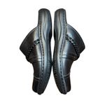 Clarks  Clogs Mules Shoes Womens Size 6.5N Black Slip On Braided Strap Comfort Photo 5