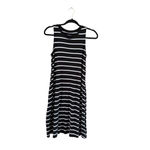 Women's Time and Tru Black & White Striped Sleeveless Dress S Photo 8