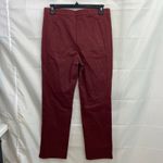 Isaac Mizrahi NEW women's deep red stretch zip pocket pants business casual 14 Photo 4