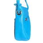 Ili New York Blue Leather RFID Crossbody Bag Small Zip Top Travel Purse Photo 11